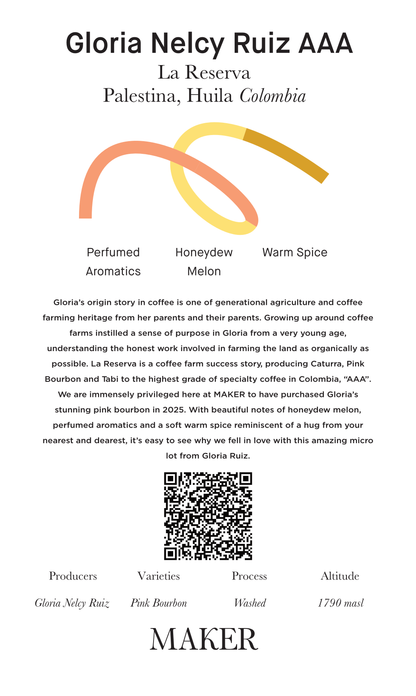 Gloria AAA - Washed - Colombia (Filter Roast)