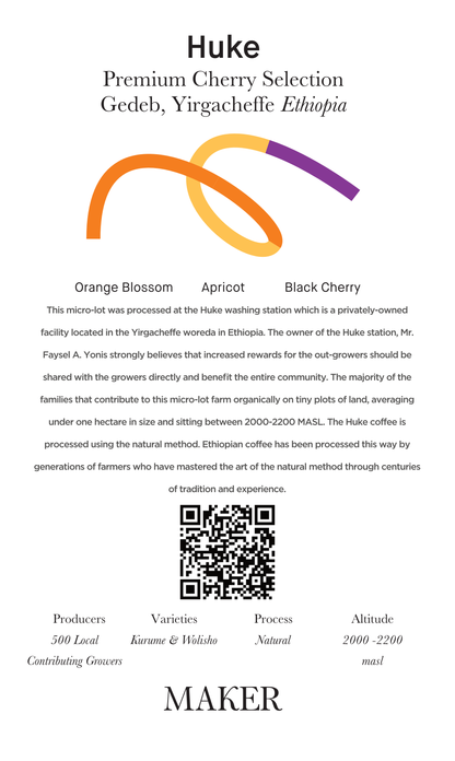 Select Series 2026 - Huke - Premium Cherry Selection - Kurume & Wolisho, Natural - Ethiopia 100g - Tin