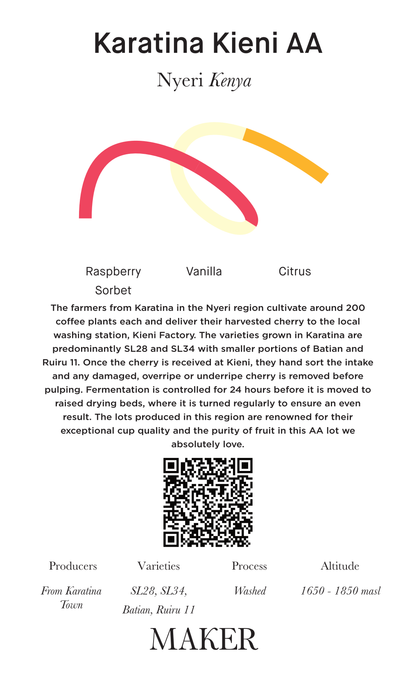 Karatina Kieni AA - Washed - Kenya (Filter Roast)