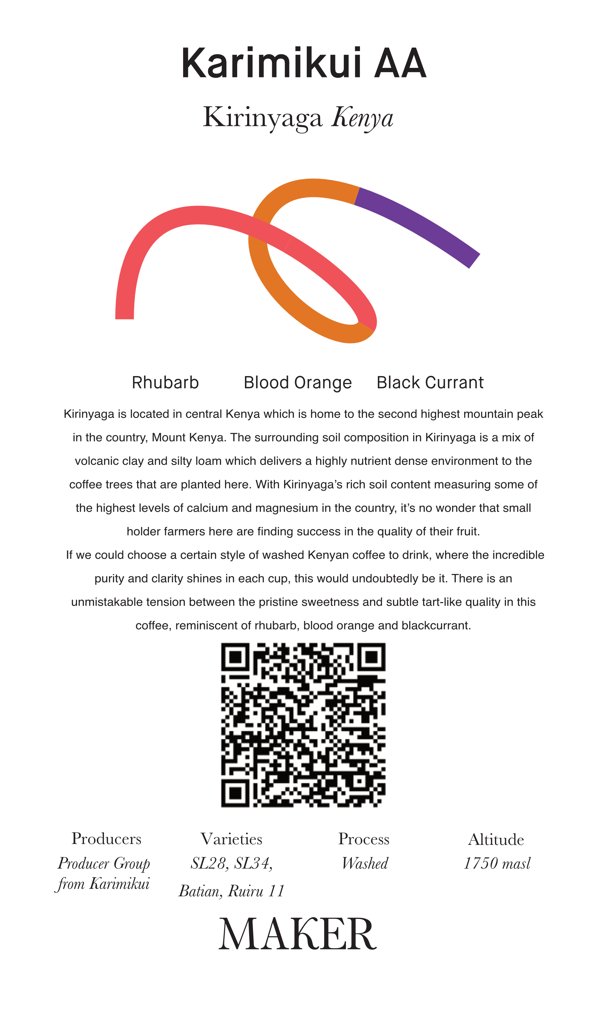 Karimikui AA - Washed - Kenya (Filter Roast)