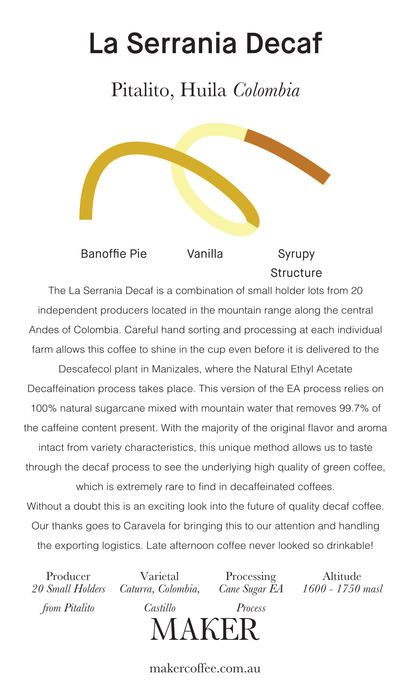 Decaf - Colombia (Espresso Roast)
