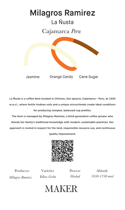 PRE ORDER (Roast Date: 24th August) - Select Series 2026 - Milagros Ramirez - Gesha - Washed -  100g - Tin