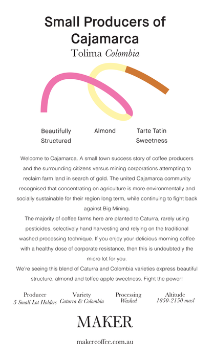 Cajamarca - Washed - Colombia (Filter Roast)