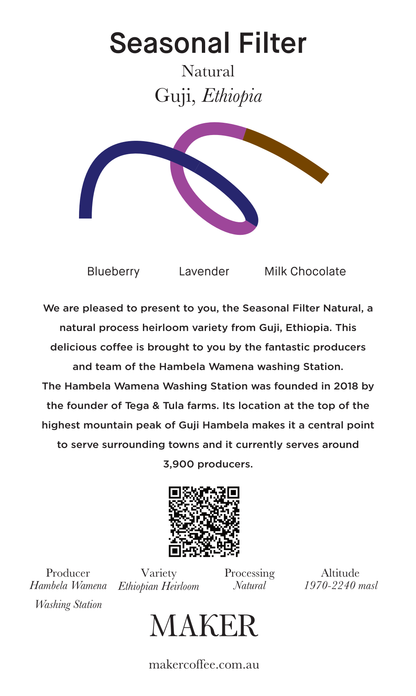 Seasonal Filter - Natural - (Filter Roast)
