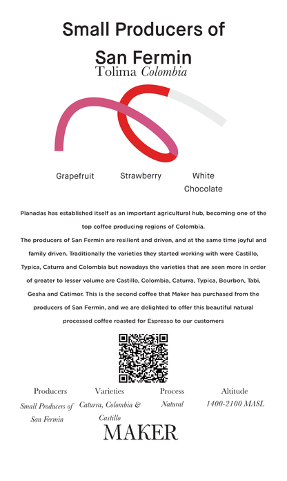 Small Producers of San Fermin - Natural - Colombia (Espresso Roast)